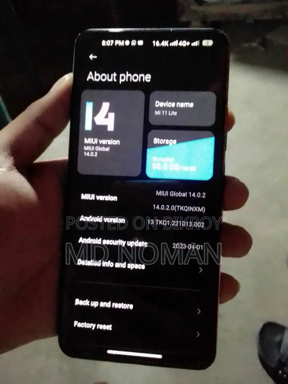 Xiaomi Mi 11 Lite 128 GB Black