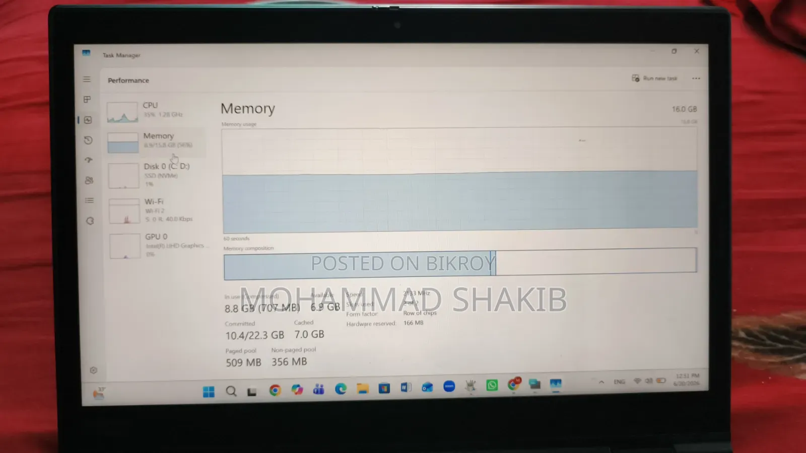 ল্যাপটপ লেনোভো থিংকপ্যাড এক্স১ কার্বন ১৬জিবি ইন্টেল কোর আই৫ এসএসডি ২৫৬জিবি