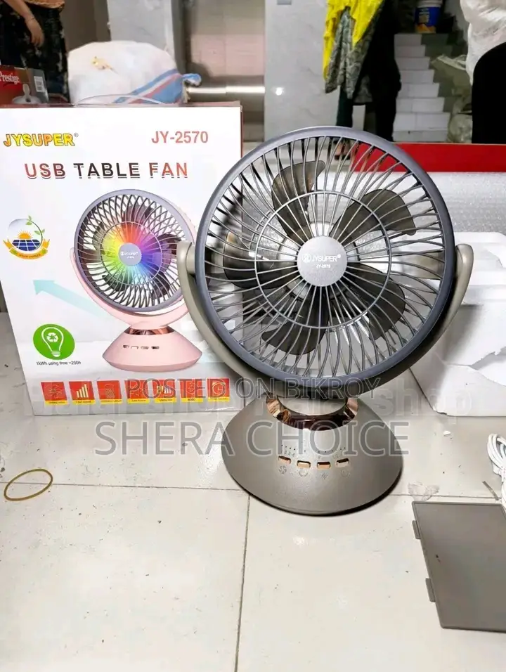 Joy Super JY-2570 Professional Rechargeable Table Fan