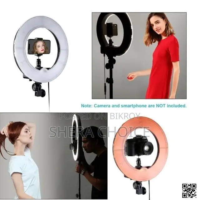 18" LED Ring Light with Stand for Facebook, YouTube, and TikTok