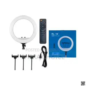 18" LED Ring Light with Stand for Facebook, YouTube, and TikTok