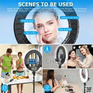 18" LED Ring Light with Stand for Facebook, YouTube, and TikTok