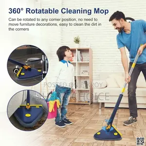 Triangle Extendable Cleaning Mop, 360° Rotatable Mop