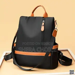 Large Capacity Outdoor Tote Bag for Women (Orange/Black)