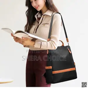 Large Capacity Outdoor Tote Bag for Women (Orange/Black)