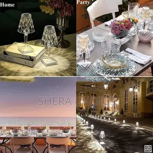 LED Crystal Diamond Table Lamp, Touch Lamp