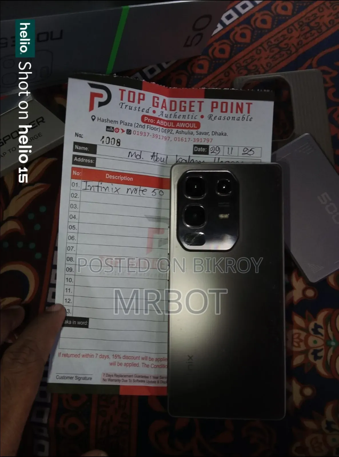 Infinix Note 50 4G 256 GB Silver