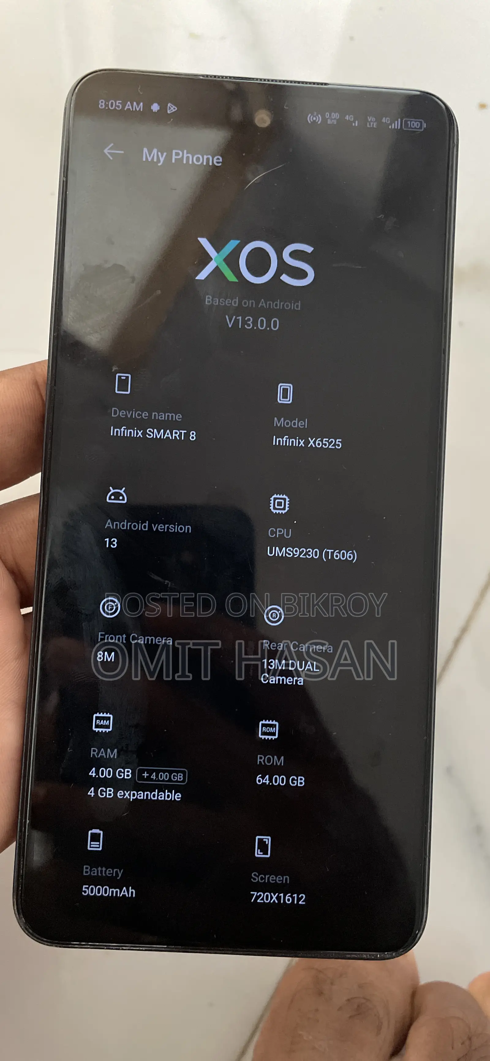 Infinix Smart 8 64 GB Blue