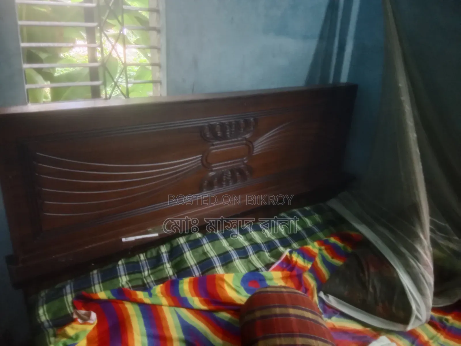 A bed, 2 mattresses for sale, completely fresh