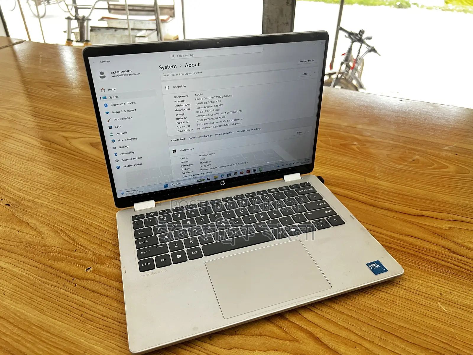 Laptop HP OmniBook 5 Flip 14-Fp0023dx 16GB Intel Core 7 SSD 1T