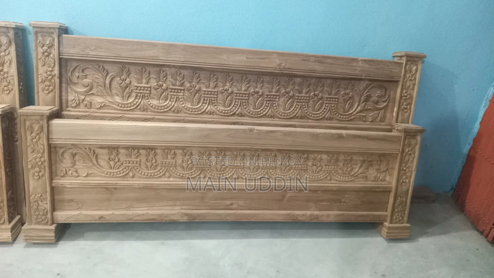 Teak Wood Bed Header and Footer