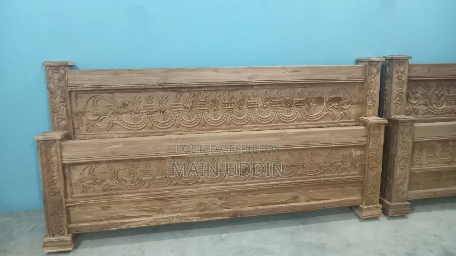 Teak Wood Bed Header and Footer