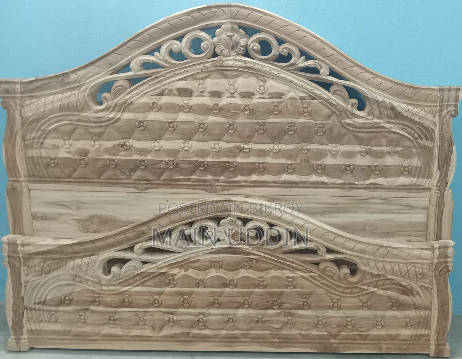 Teak Wood Bed Header and Footer