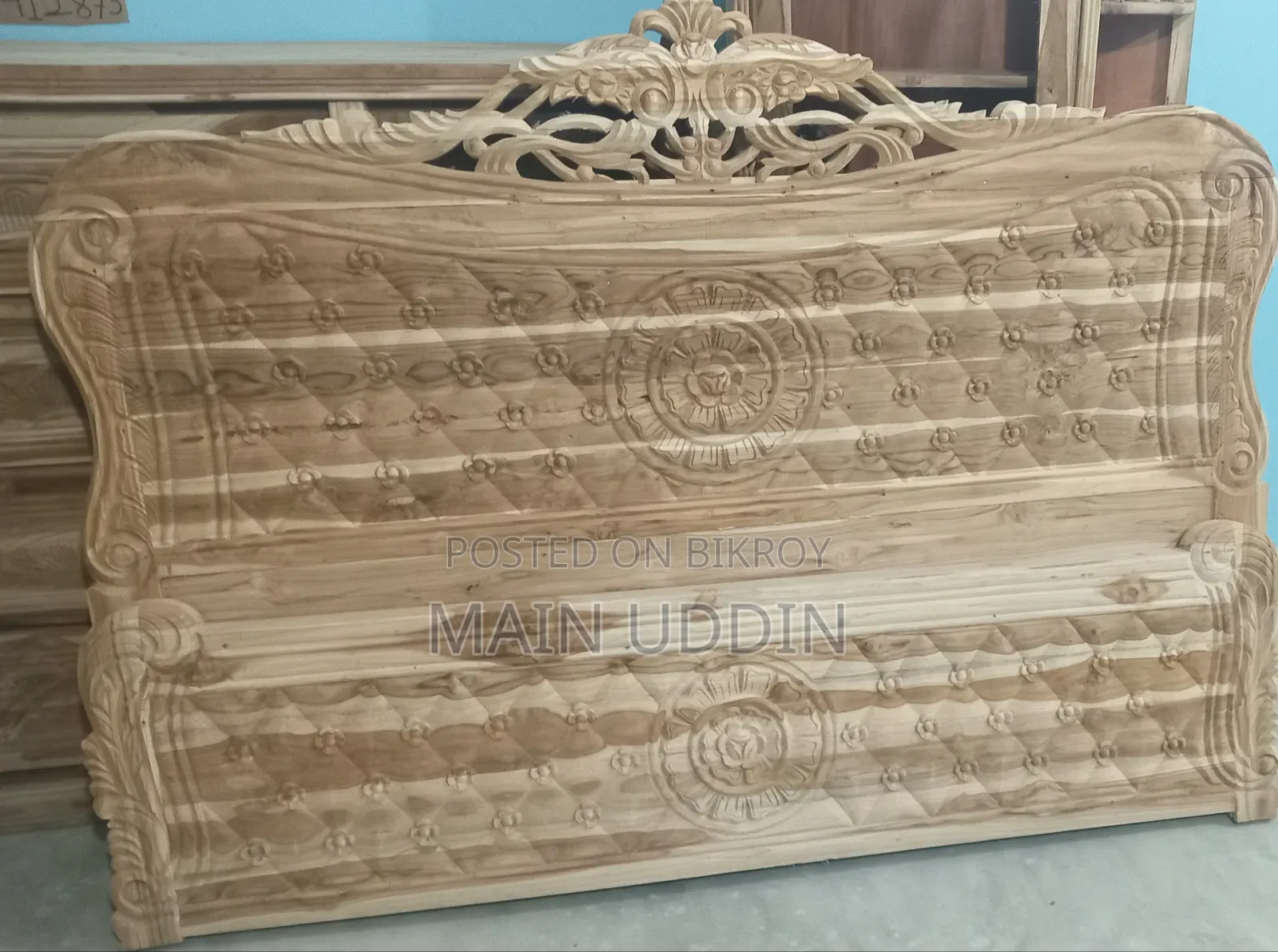Teak Wood Bed Header and Footer