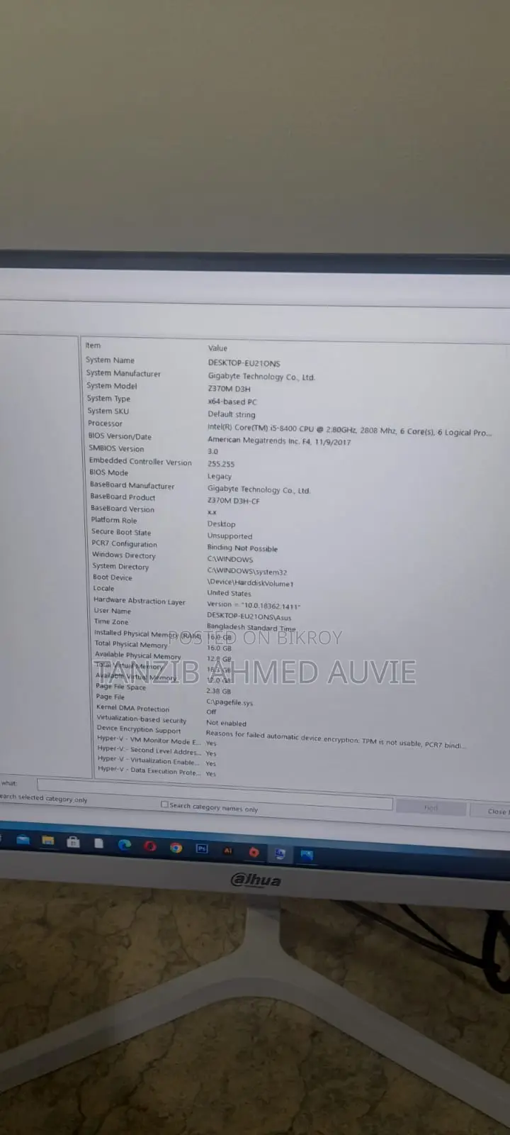 Desktop Computer 16GB Intel Core I5 HDD 500GB