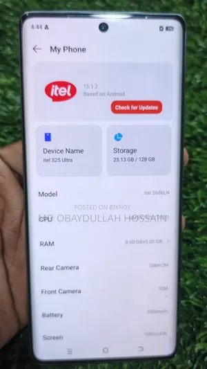 Itel S25 Ultra 128 GB Gray