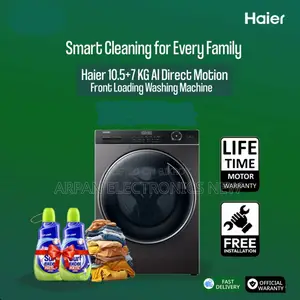 Haier Front Loading Washing Machine 10 Kg Warranty 12 Years