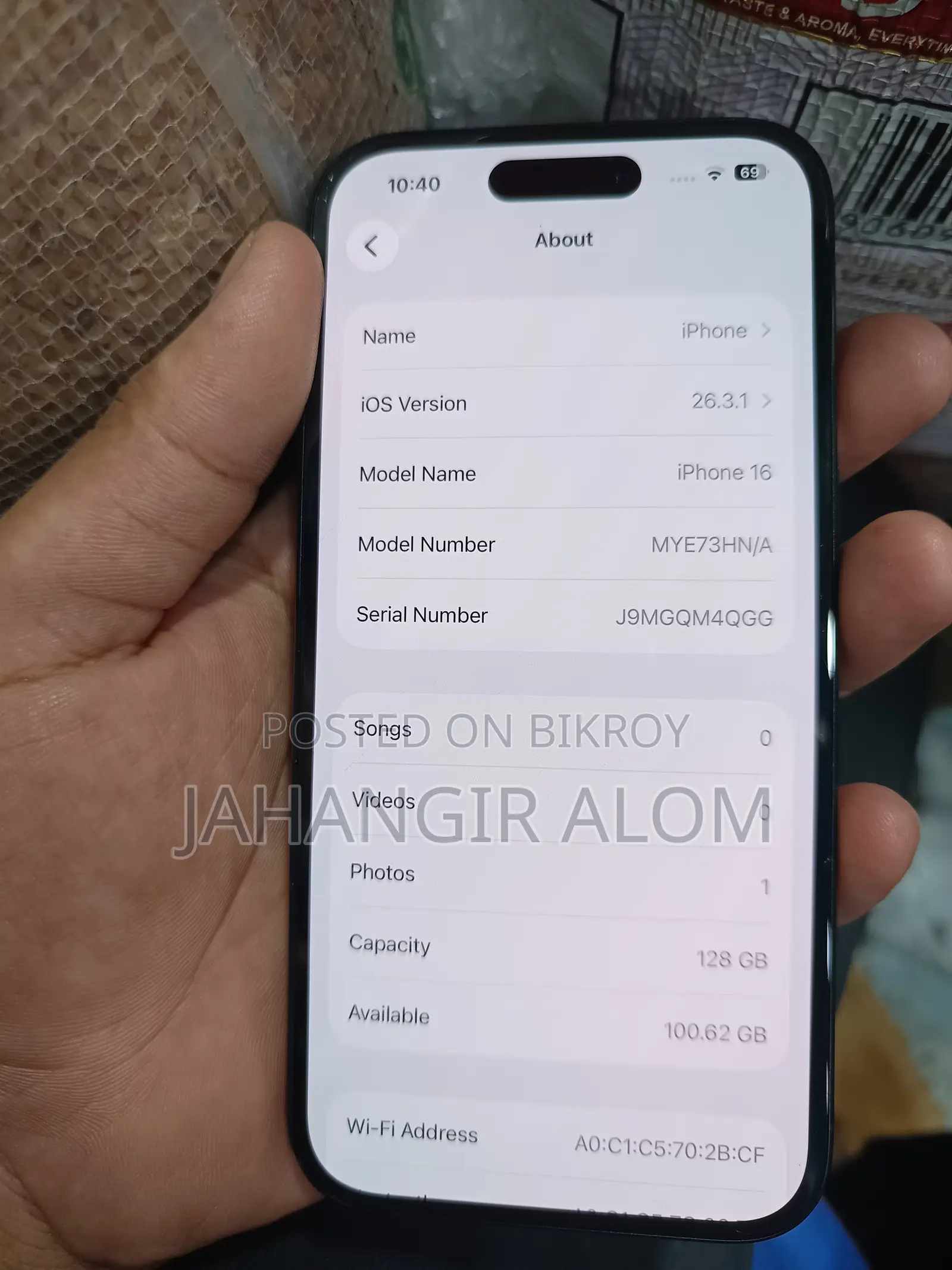 Apple iPhone 16 128 GB Black