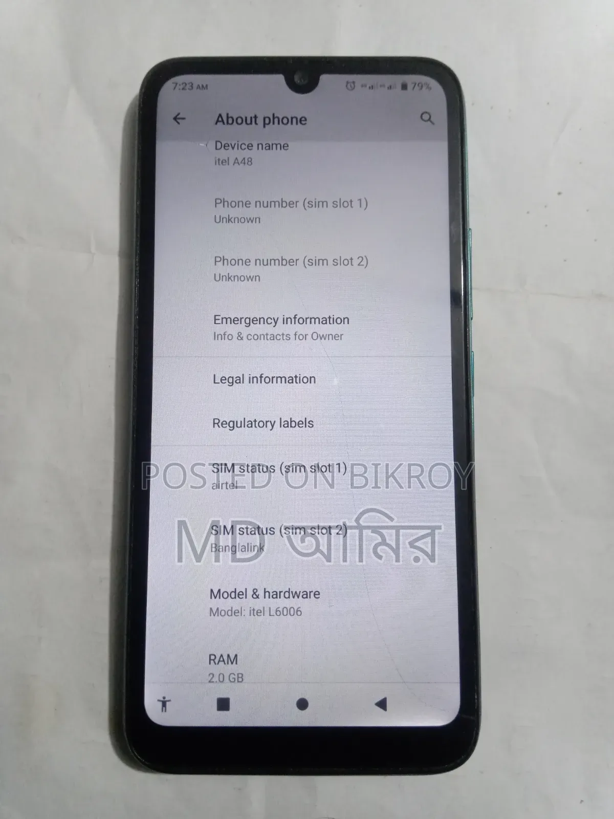 Itel A48 32 GB Blue
