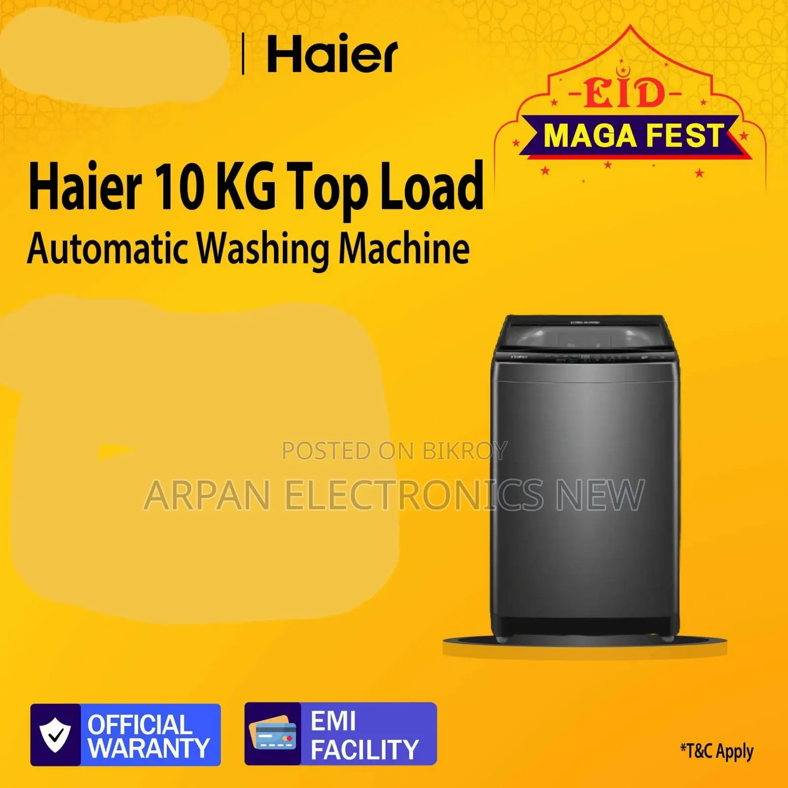 Haier Top Loading Washing Machine 10 Kg Special Discount