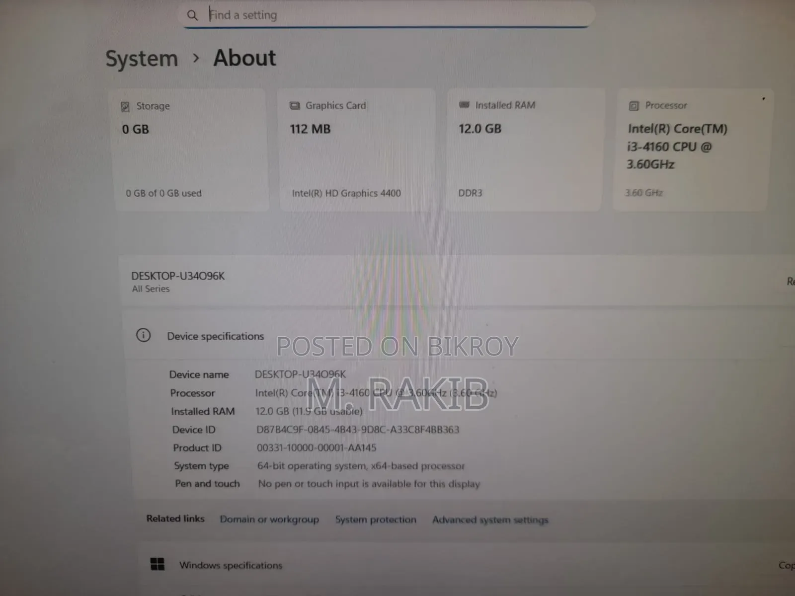 Desktop Computer Samsung AiO 24 12GB Intel Core i3 HDD+SSD 1T