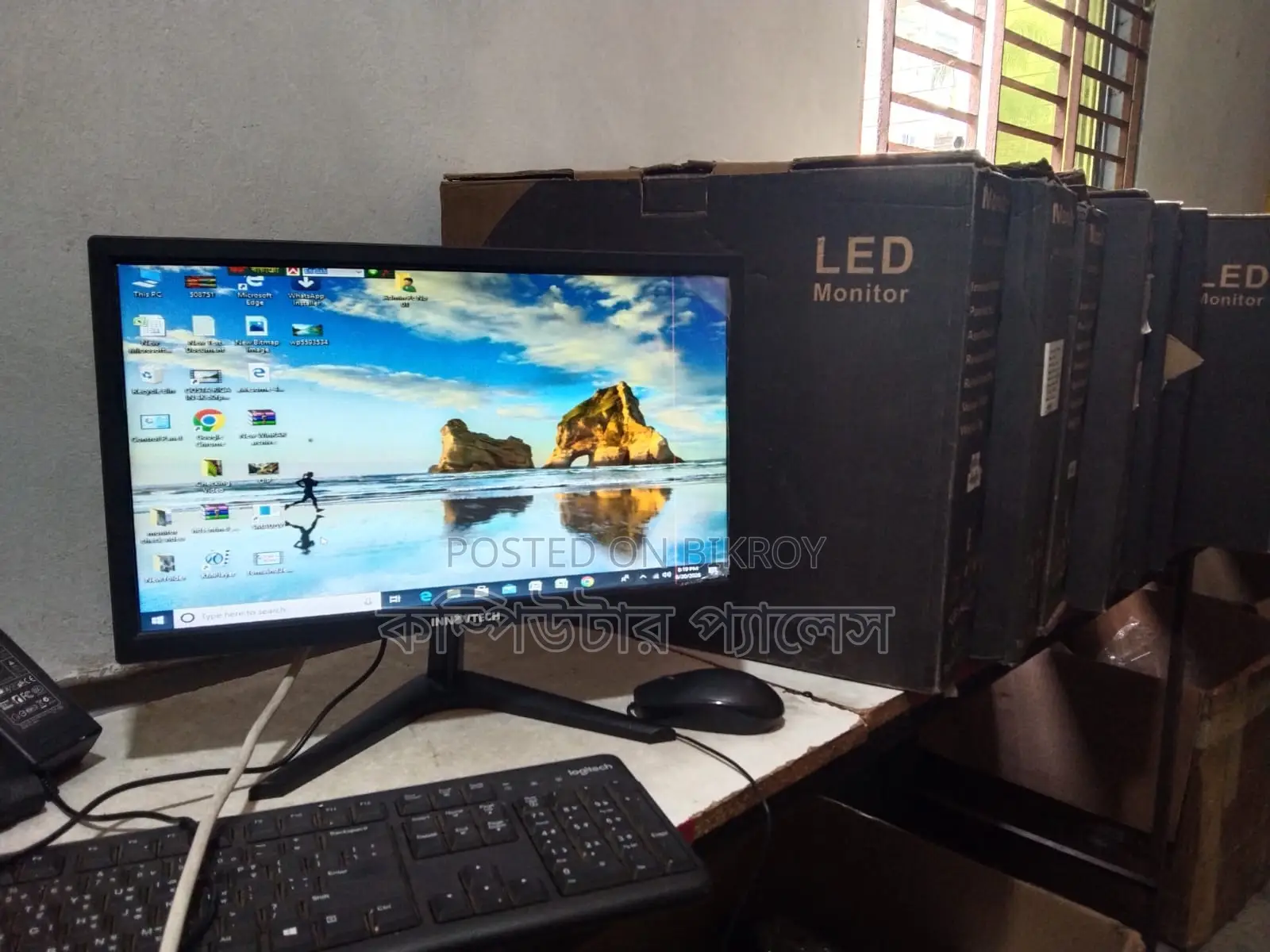 19" 1 Mark LED Monitor Innovtech With [Box + Adapter + Power Cord]