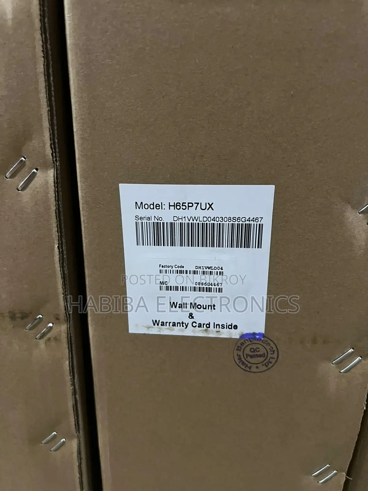 Haier H55p7ux 65" P7 Voice Control Hqled 4k Smart Google Tv