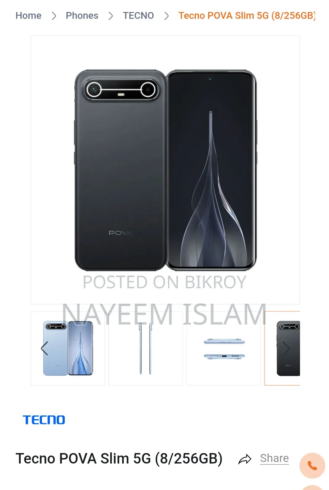 Tecno Pova 5G 128 GB Black