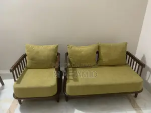 Semi Bed (4.5 x 7 feet), Mattress and Pillow, and 3-Seater Regal Sofa.