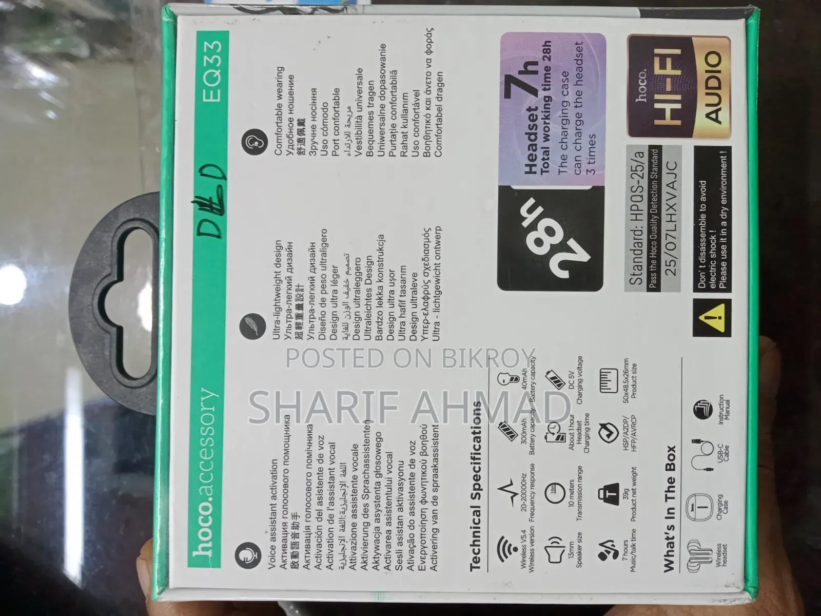 Hoco Eq33 True Wireless Headphone