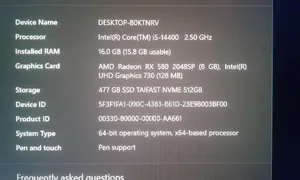 Gigabyte GA-H110MSTX-HD3-ZK 16GB Intel Core Ultra 5 SSD 512GB