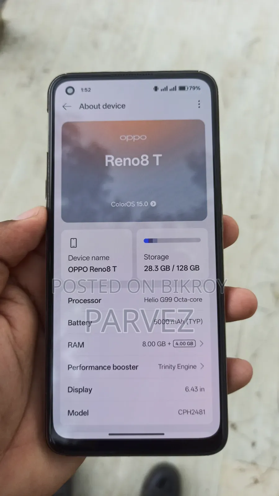 Oppo Reno 128 GB Orange
