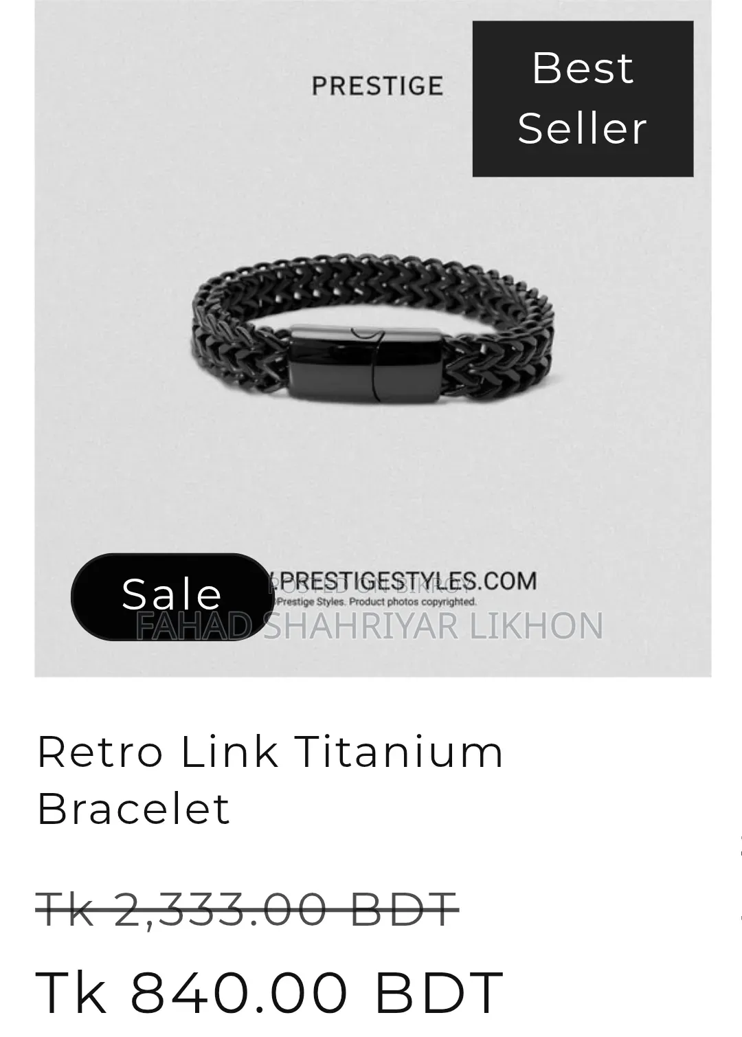 Men's Bracelet( Retro Link Titanium Bracelet)