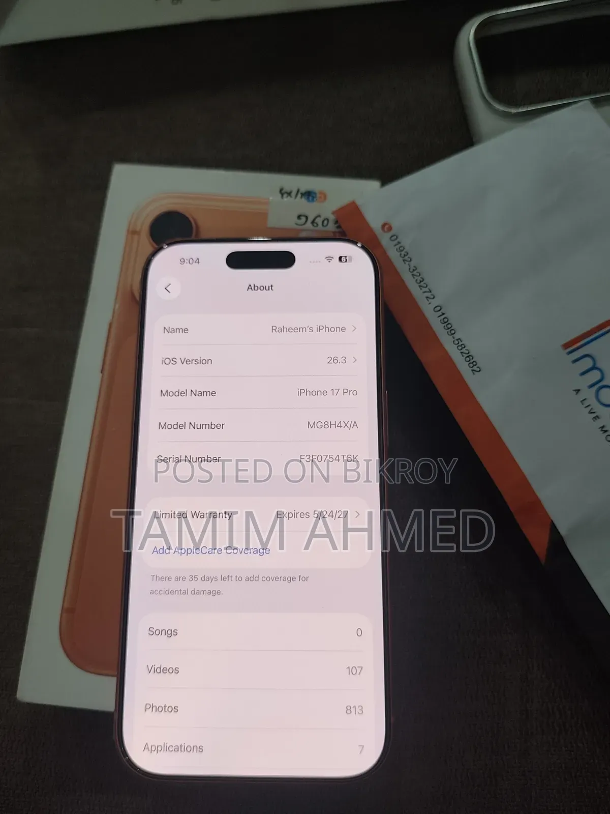 New Apple iPhone 17 Pro 256 GB Orange