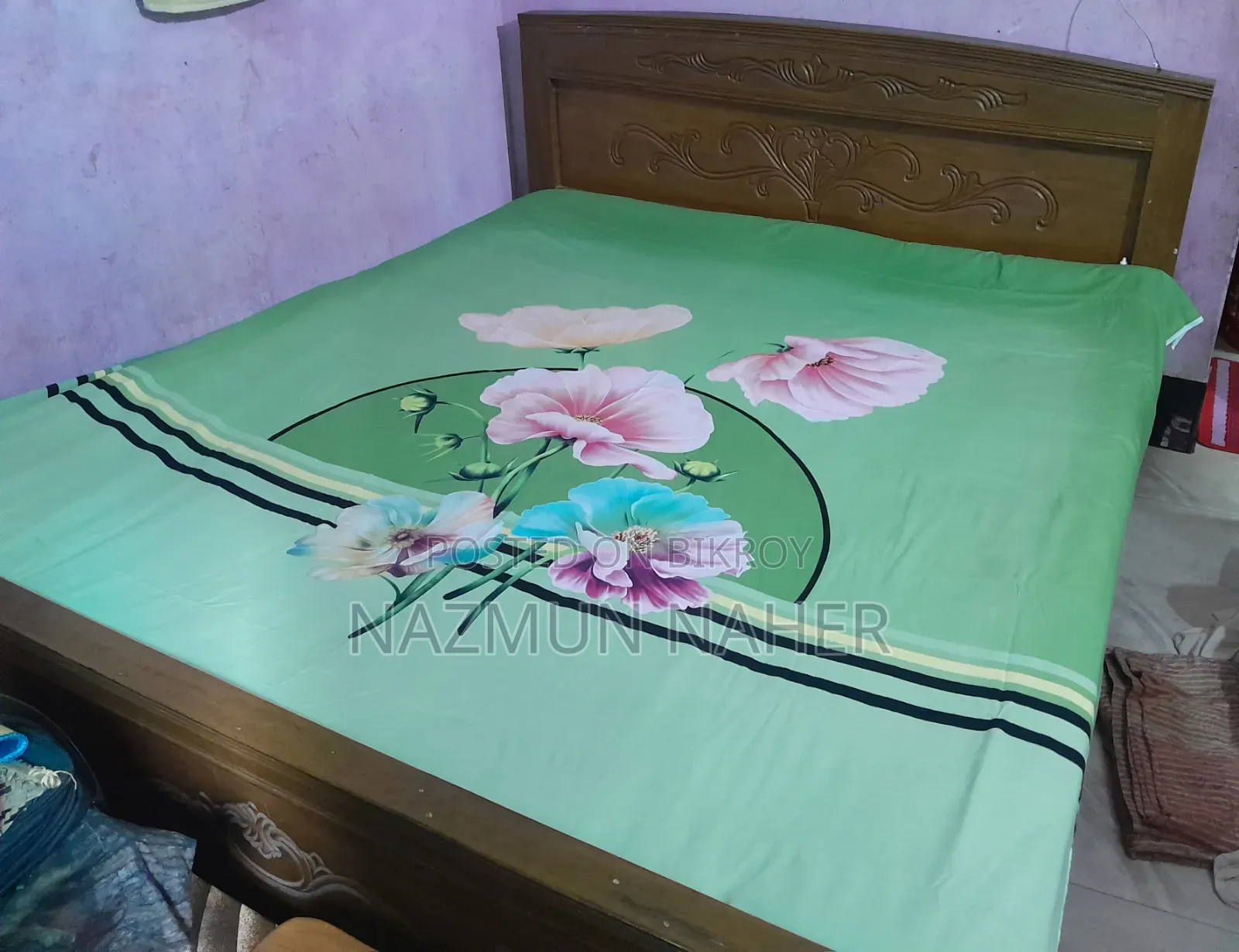 সেগুন কাঠের পুরাতন খাট