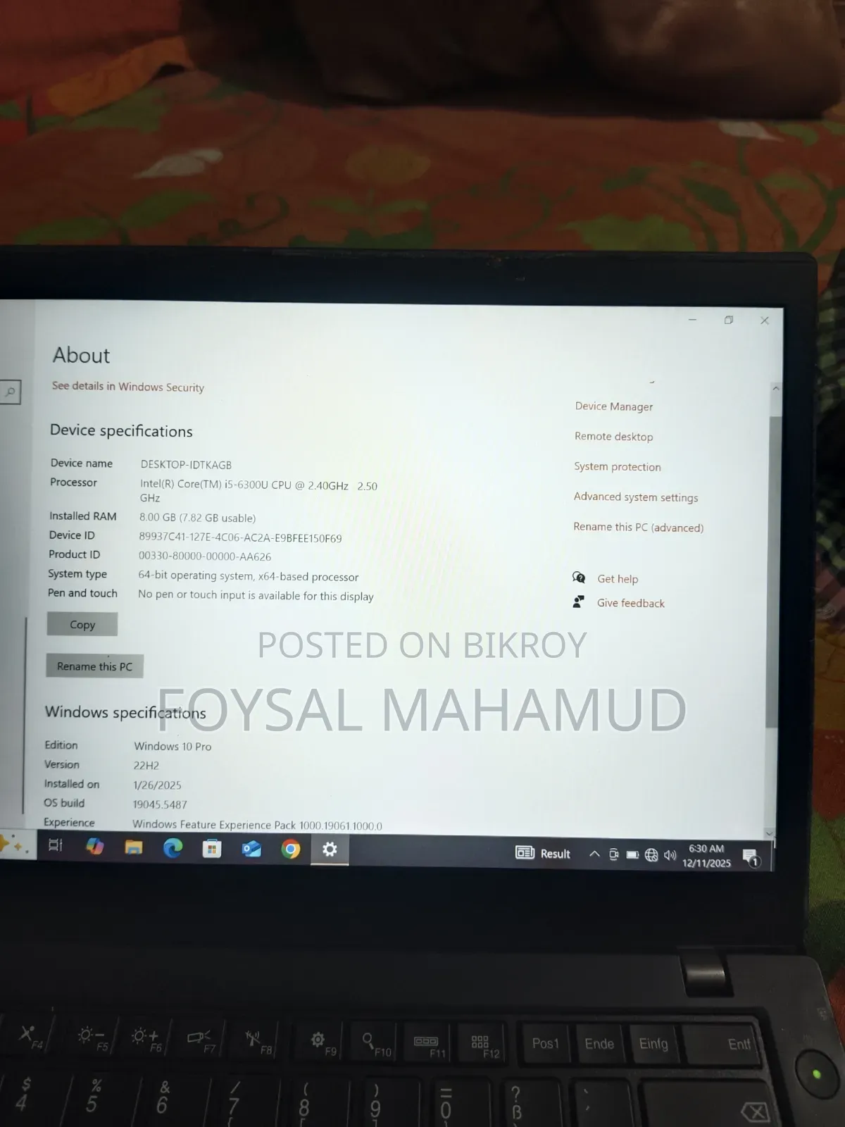 Laptop Lenovo ThinkPad T460s 8GB Intel Core i5 SSD 256GB