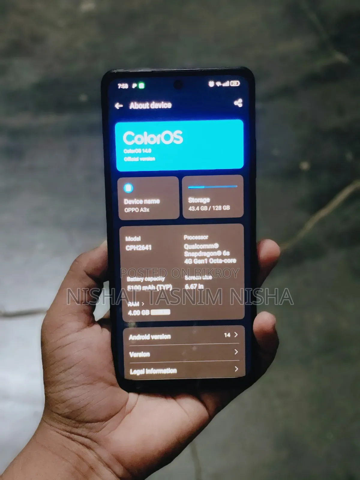 Oppo A3x 128 GB Red
