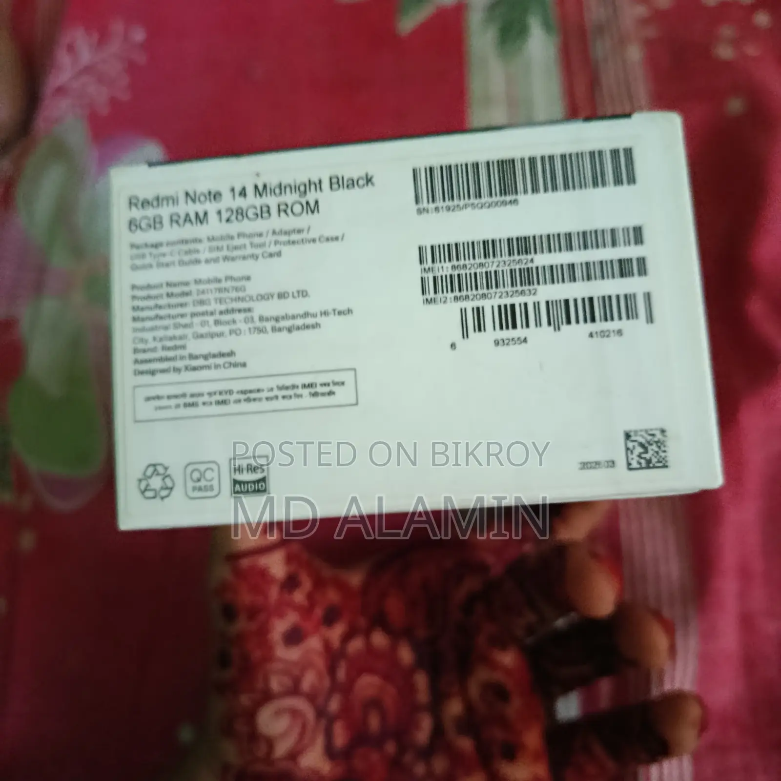 Xiaomi Redmi Note 14 4G 128 GB Black