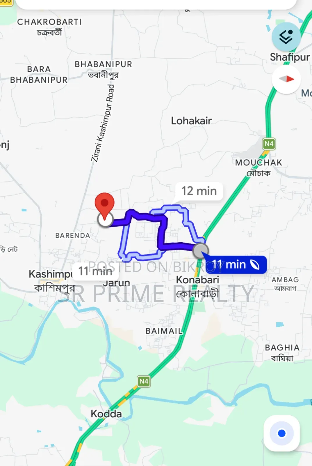 3 decimal plot in Konabari Kashimpur Gazipur industrial area on a low budget