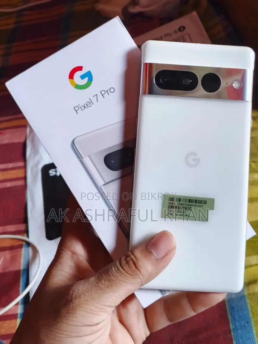 নতুন গুগল পিক্সেল ৭ প্রো ১২৮ জিবি হোয়াইট