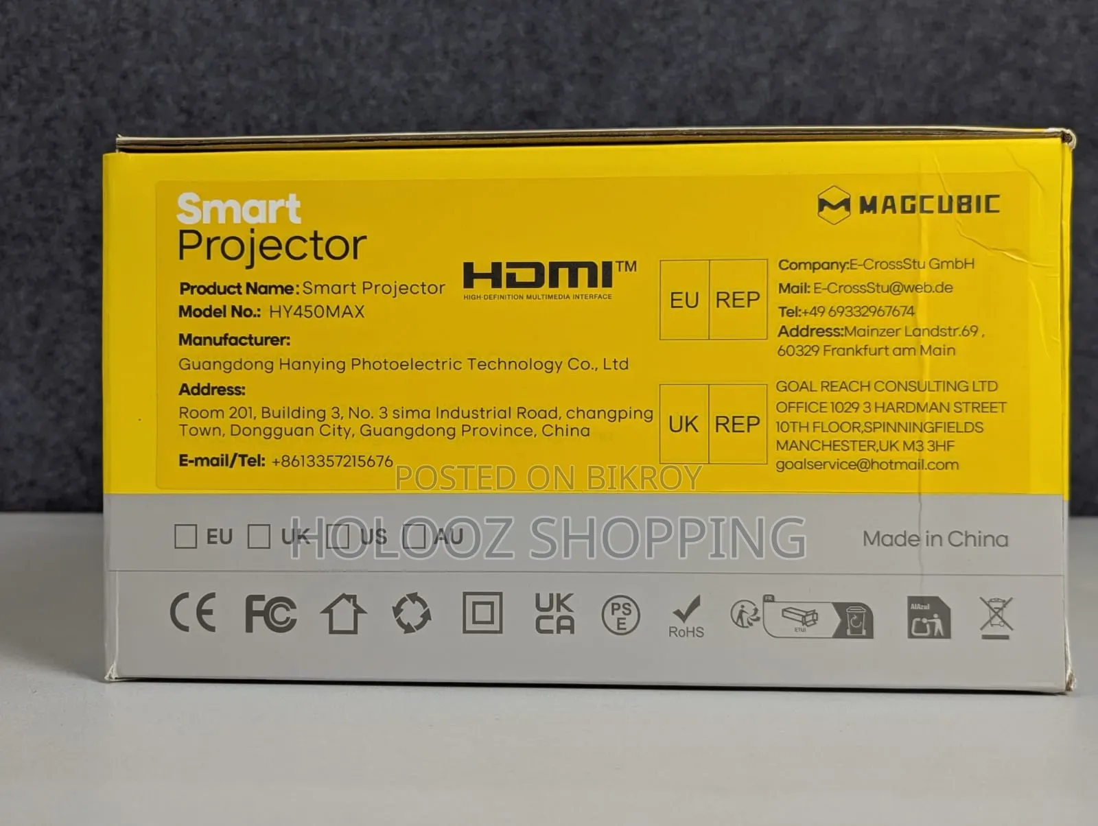 Magcubic Hy450 Max 1100 Ansi Android 14 Portable Projector