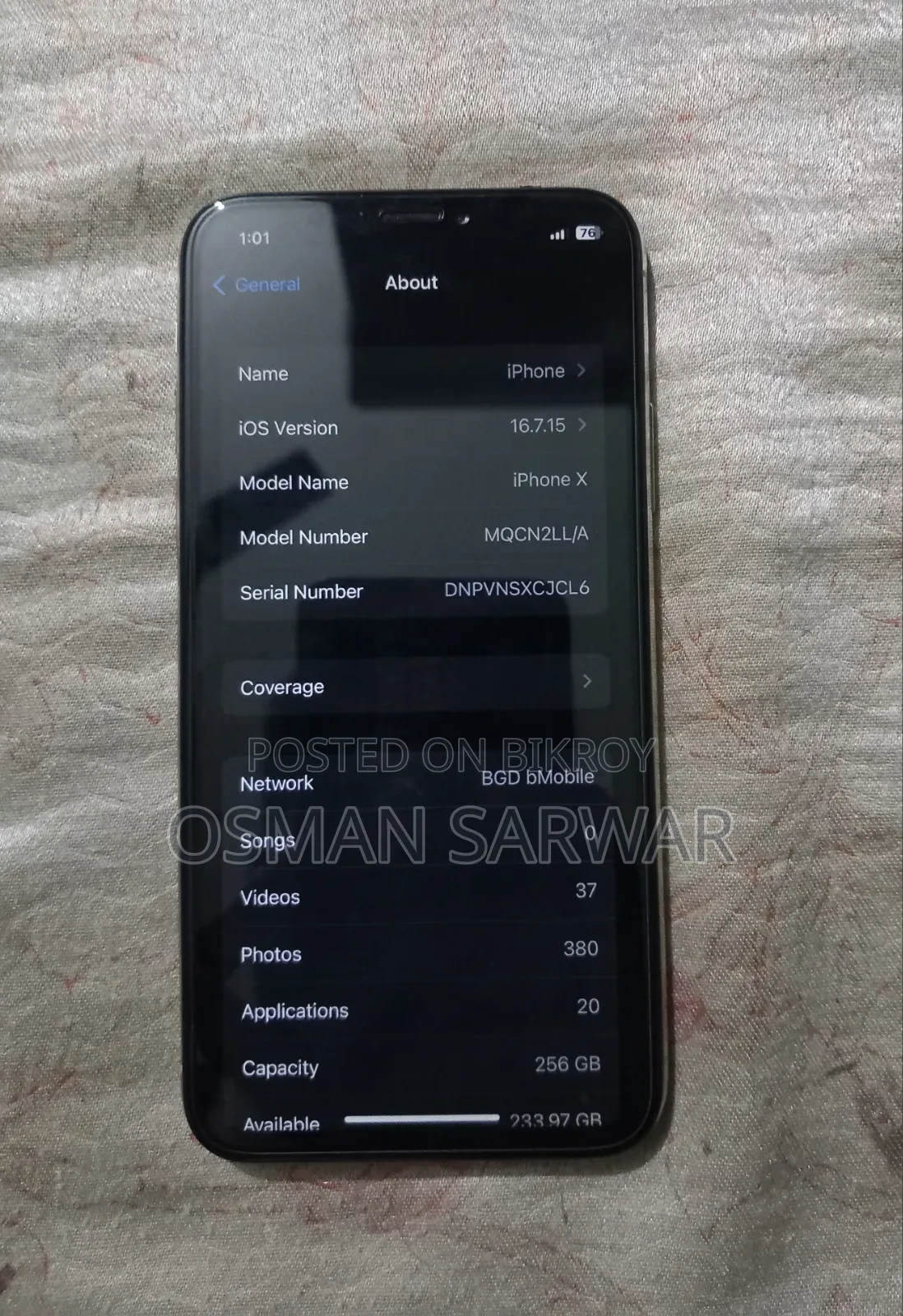 Apple iPhone X 256 GB