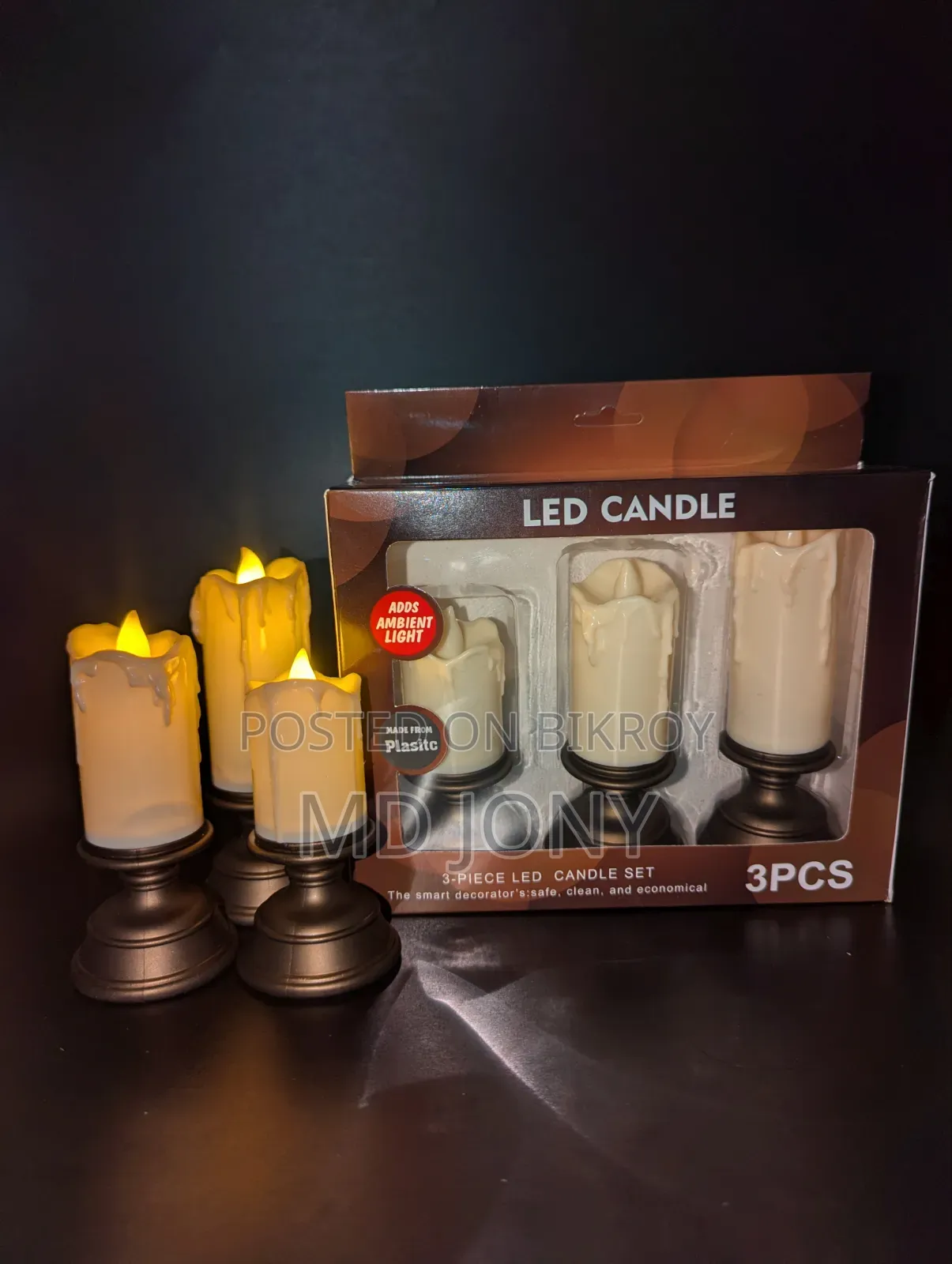 Led✨ Candle Set✨ ৩ পিছে এক সেট🧨