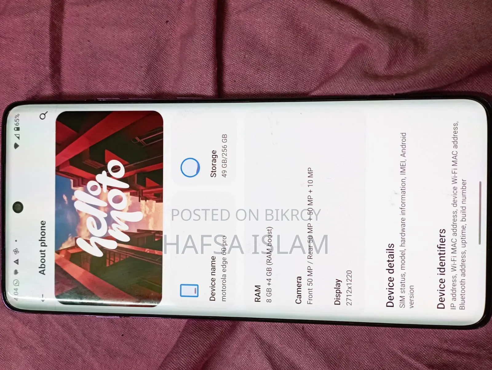 Motorola Edge 60 Pro 256 GB Purple