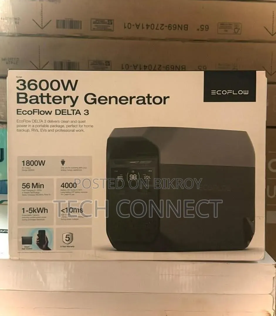 EcoFlow DELTA 3 Pure Sine Wave Hybrid Portable Power Station