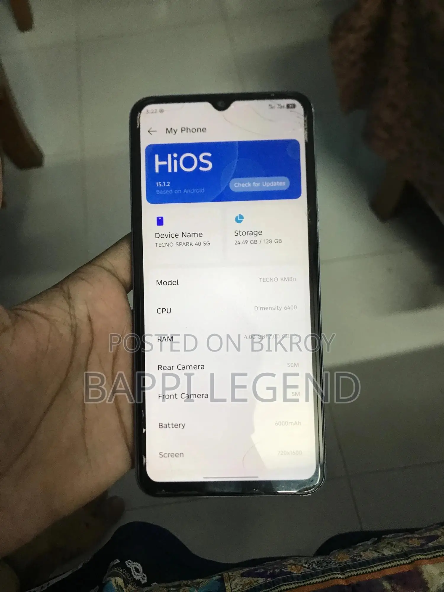 Tecno Spark 40 128 GB Blue