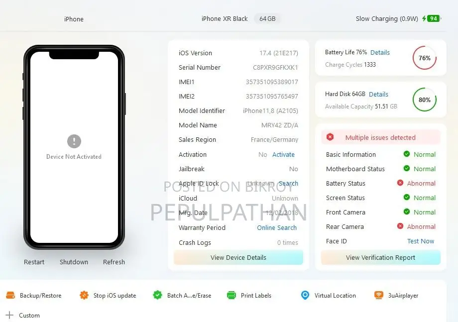 Apple iPhone XR 64 GB Black