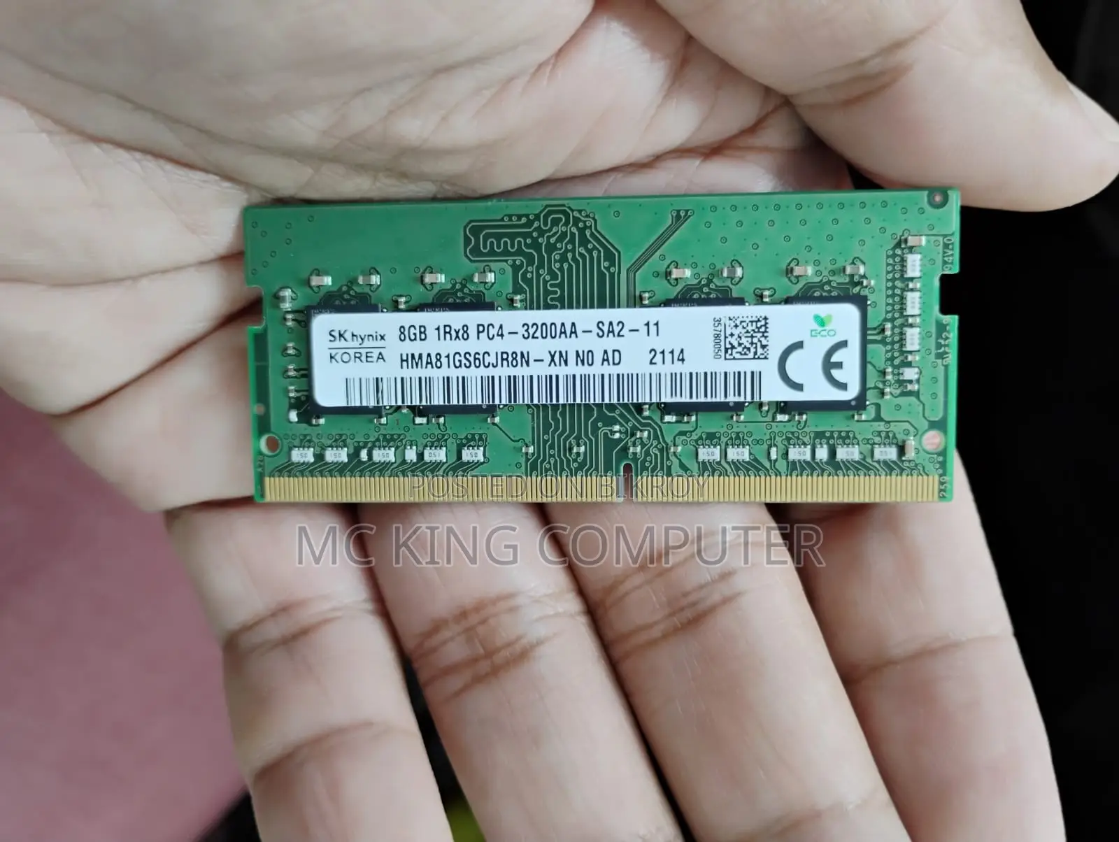 Sk-Hynix Ddr4 8gb Laptop Ram, 3200fsb