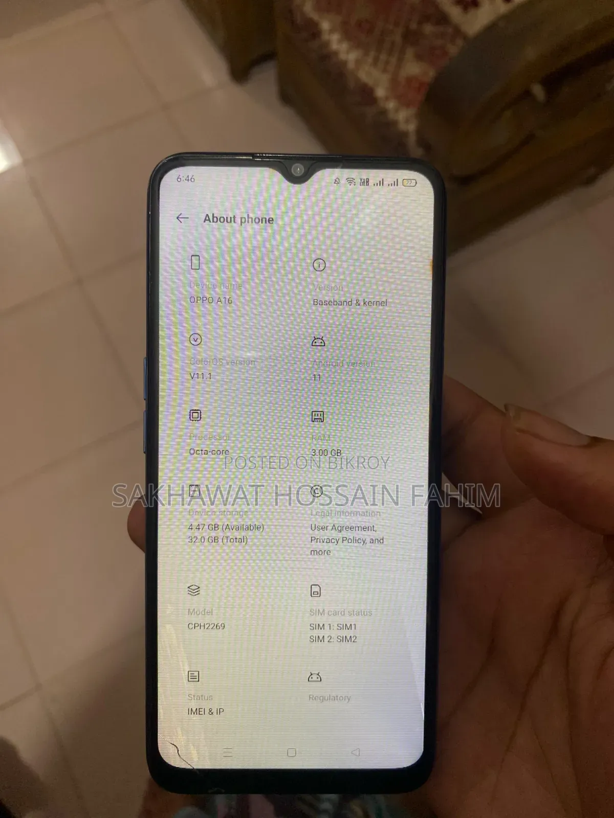 Oppo A16 32 GB Blue