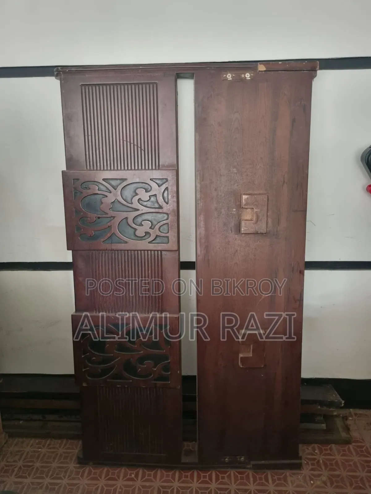 One Single and One Double Wooden Bed for Sale